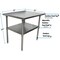 Bk Resources Work Table 16/304 Stainless Steel With Stainless Steel Shelf 36"Wx36"D CVT-3636 - alternate 8